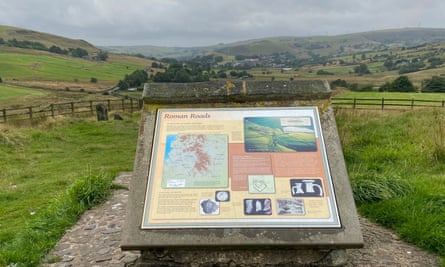 A plaque commemorating Roman ruins at Castleshaw