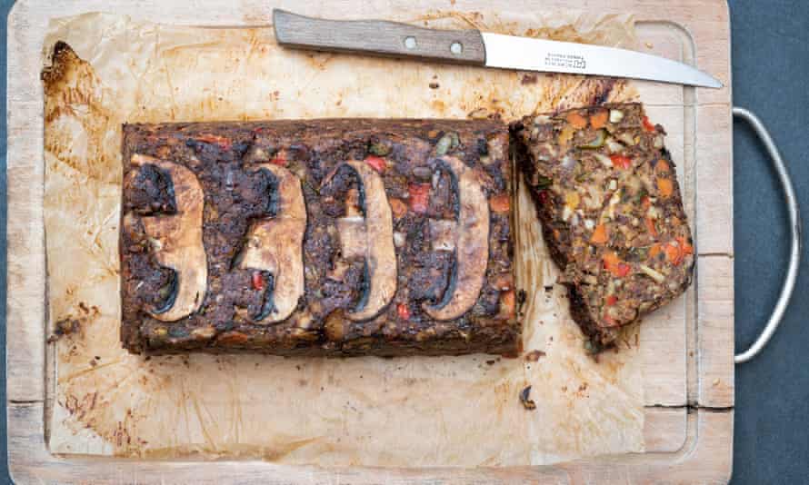 A homemade vegan nut roast