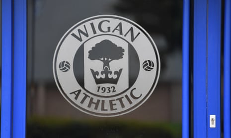 Wigan Athletic badge at the ground