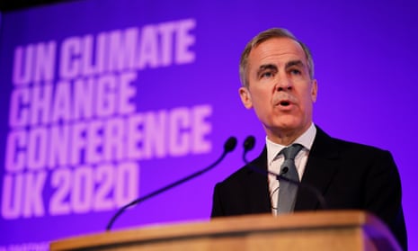 Mark Carney addresses the 2020 United Nations Climate Change Conference (COP26) in February 2020.