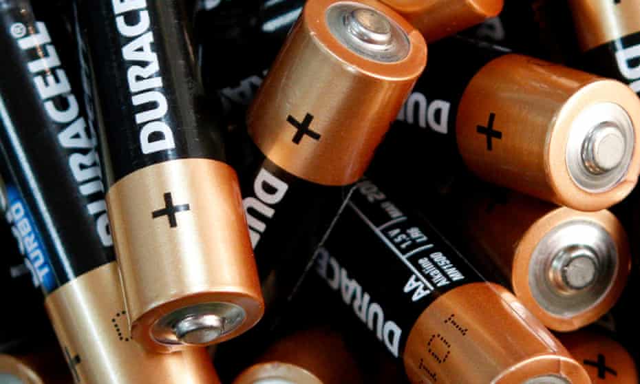 Used Duracell batteries