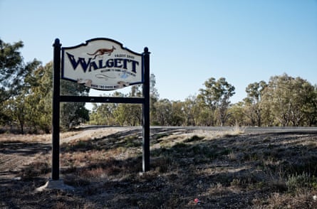 Sign welcoming visitors to Walgett Shire in country NSW.