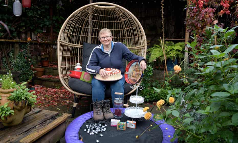 Fin Craig, who gets stuff via Olio or other freecycling sites, including her expensive Habitat chair, the butter maker and the gazebo
