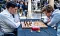 Vishy Anand in action against Magnus Carlsen