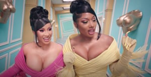 Cardi B and Megan Thee Stallion in the WAP video.