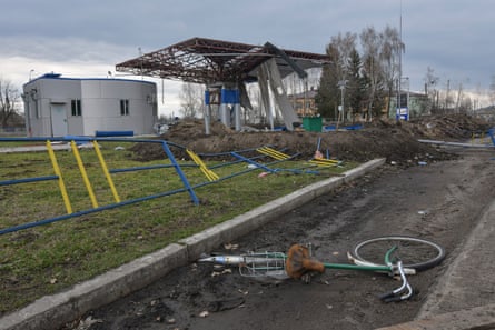 Destruction in Novyi Bykiv