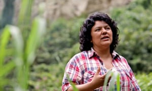Berta Cáceres campaigned to preserve her people’s environment, threatened by a hydroelectric project.