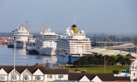 Cruise ships at berth at Southampton
