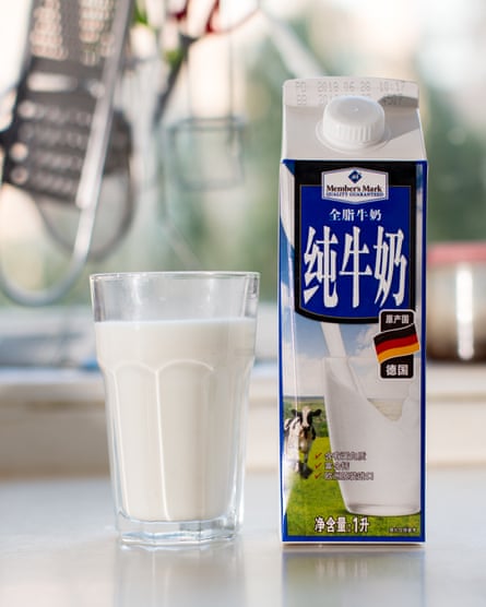 A carton of German milk imported to China.