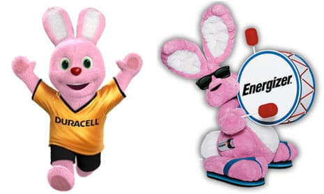 Duracell and Energizer battery bunnies