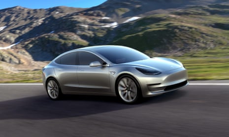 The Tesla Model 3, slated to start production later this year.