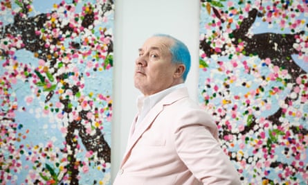 Damien Hirst, pictured in 2021 at his Cherry Blossoms show in Paris