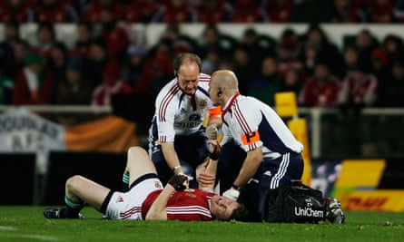 Brian O’Driscoll’s injury in a spear tackle set the tone for a punishing tour for the Lions.