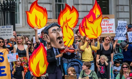 Climate protesters in Downing Street