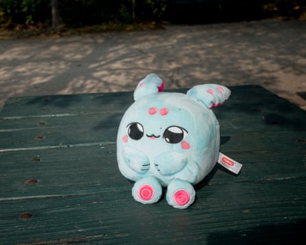 Blue and pink cuddly chatbot