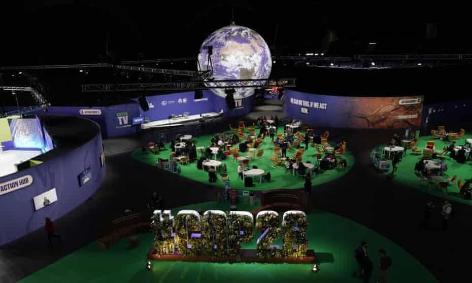 The Action Zone inside the venue for the Cop26 conference.