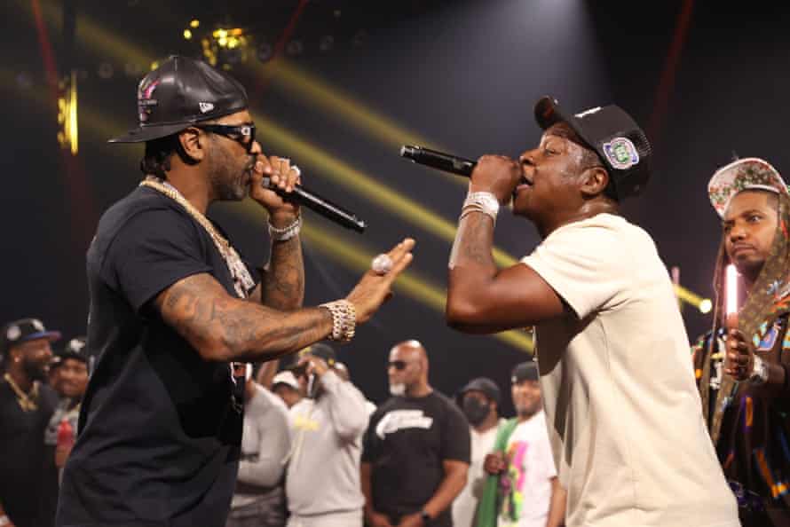 Jim Jones and Jadakiss, The Lox verzuz Dipset Madison Square Garden, New York, last August.