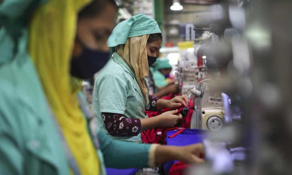 Garment workers in Gazipur. More than 200 brands signed up to the Bangladesh accord after the 2013 collapse of the Rana Plaza building.