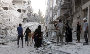 Airstrikes on Aleppo have causing widespread destruction that has overwhelmed rescue teams