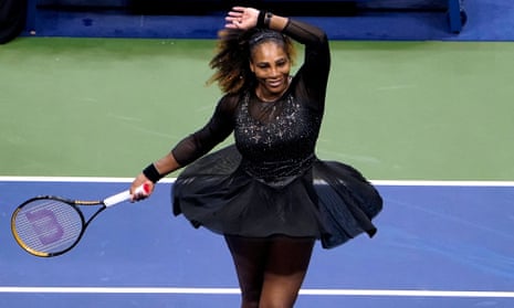Serena Williams after defeating Montenegro's Danka Kovinić at the US Open in New York, 29 August 2022