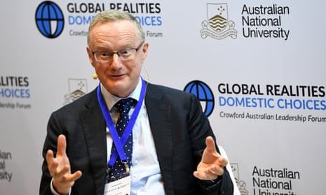 Philip Lowe at the ANU on Monday. Unemployment wasn’t as bad as people thought, he said, but the real problem was wage growth.