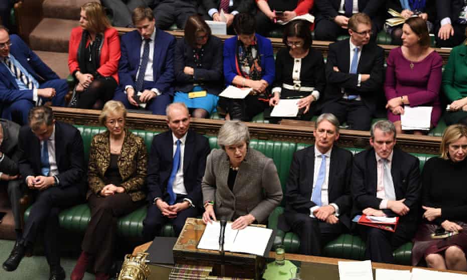 British prime minister, Theresa May, in the House of Commons, London.