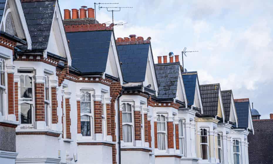 A row of semi detached houses in west London
