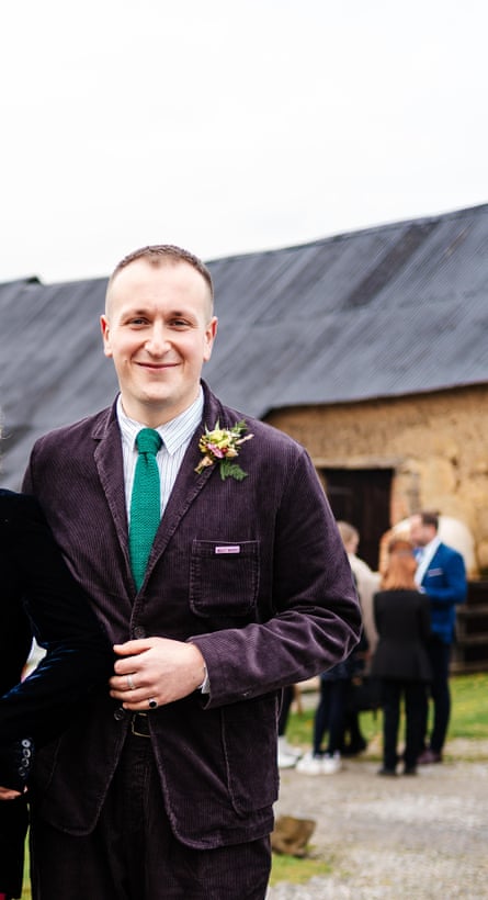 Sam at a wedding.