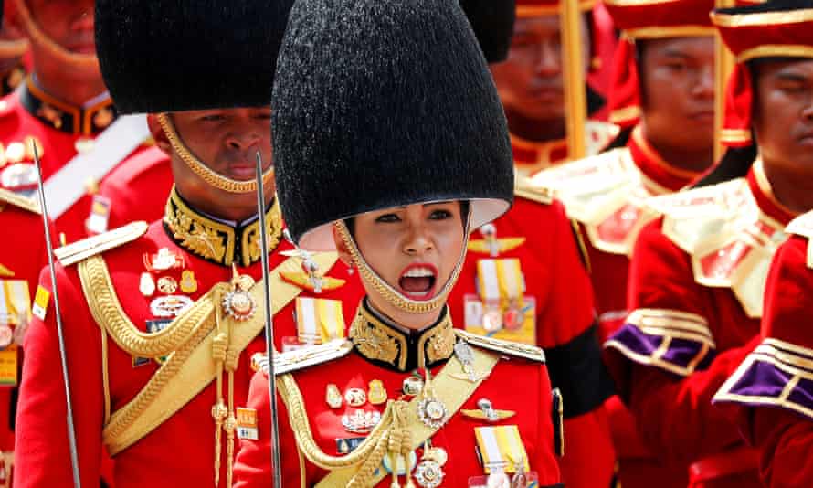 Sineenat Wongvajirapakdi pictured taking part in the royal cremation ceremony of Thailand’s late king Bhumibol Adulyade in Bangkok in 2017
