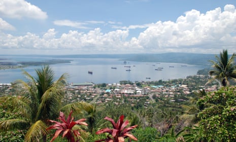 Rabaul and Simpson Harbour on New Britain.