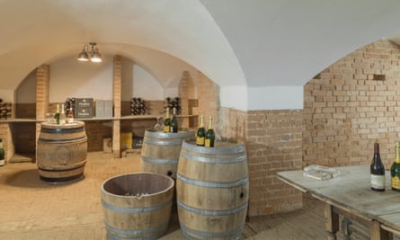 The wine cellar at Barrington Hall.