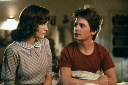Lea Thompson and Michael J Fox in Back to the Future