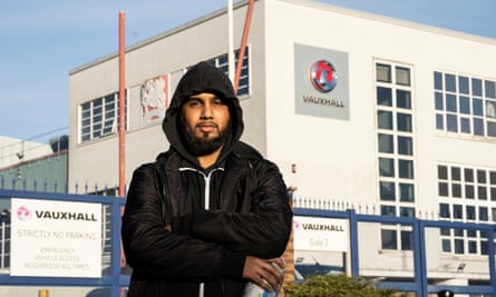 Haatib Afzal outside the factory