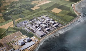 A computer-generated image of the EDF’s Hinkley Point C nuclear reactor.