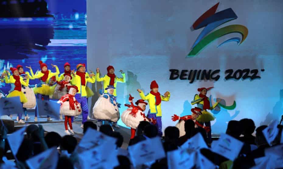 Performers at a ceremony revealing the Beijing 2022 slogan earlier this month.