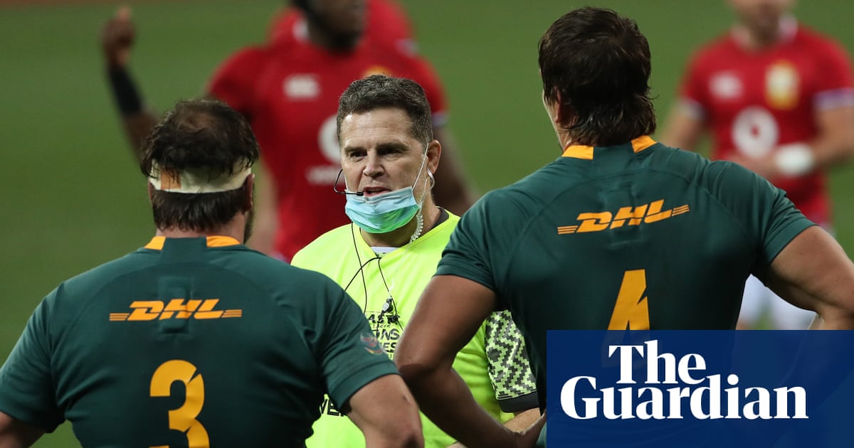 Rassie Erasmus apologises to Lions referee Berry and withdraws ban appeal