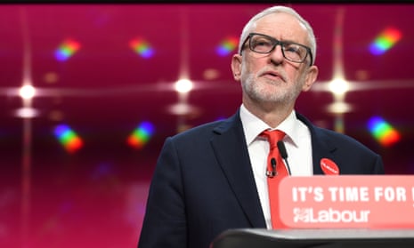 Jeremy Corbyn speaks during the launch of the Labour party election manifesto in Birmingham in November 2019.