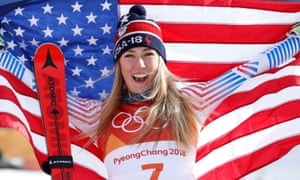 Mikaela Shiffrin celebrates what she hopes will be the first of multiple golds at this year’s Winter Olympics.