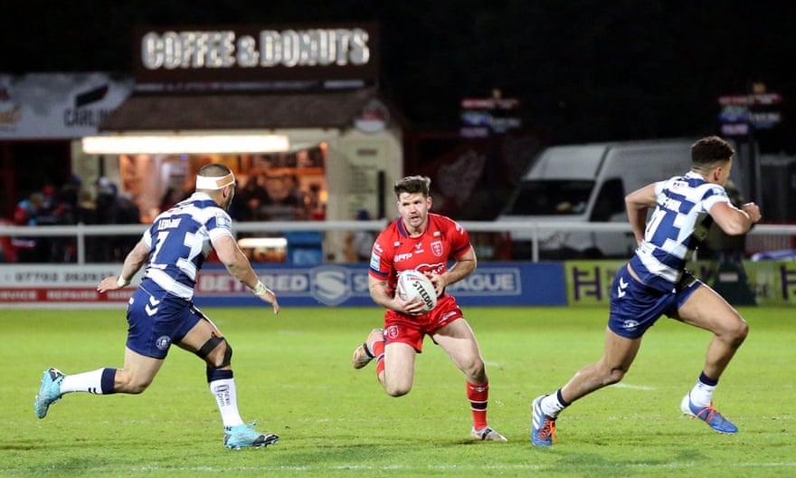 Lachlan Coote in action for Hull KR against Wigan.