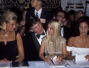 Donald and Ivanka Trump with guests at Maybelline’s Look of the Year contest in New York, September 1991