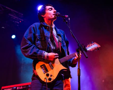Finn Wolfhard plays in Brixton in London, England.