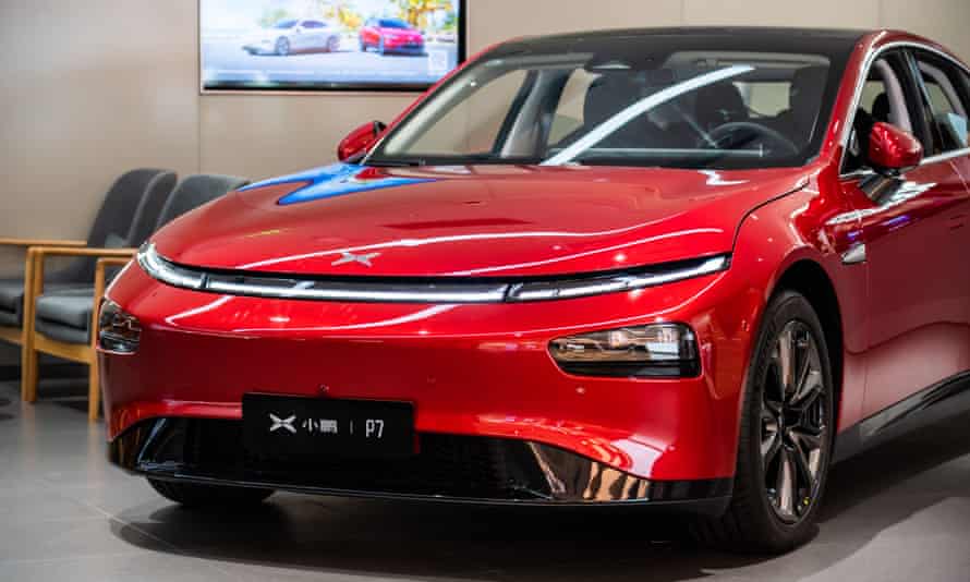 The Xpeng P7 sedan.