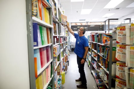 Yoram Batner at his bookshop.