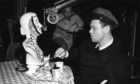 Orson Welles on the set of his 1947 film The Lady from Shanghai