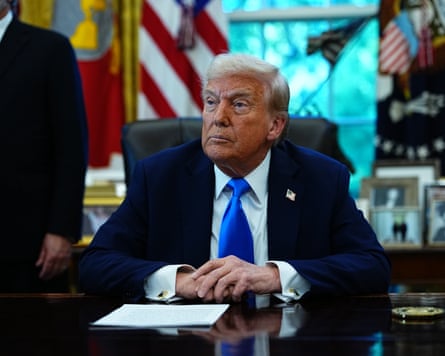 President Donald Trump speaking to the media in the Oval office in September after his two-hour conversation with President Xi.