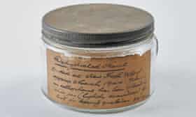 A jar with a handwritten label