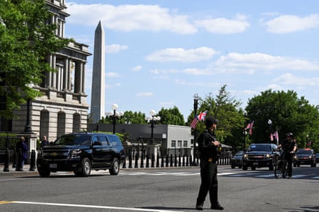cybersecurity expert cybersecurity expert Charles and Camilla’s motorcade near the White House in Washington DC.