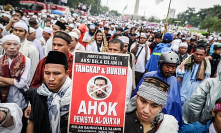 Muslims protest against Ahok in 2016