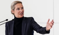 Alternative for Germany (AfD) party press conference<br>epa09545568 Alternative for Germany party (AfD) deputy chairwoman Alice Weidel speaks during the AFD party press conference in Berlin, Germany, 25 October 2021. EPA/FILIP SINGER