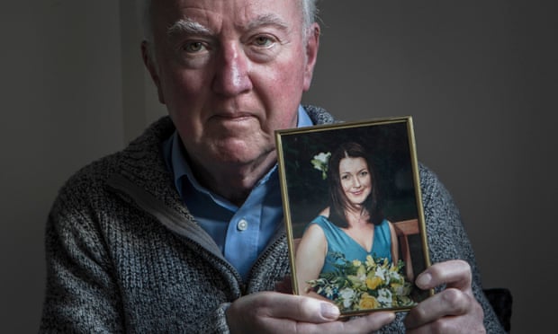 Peter Lawrence, at his home near York, holds a photograph of his missing daughter Claudia.